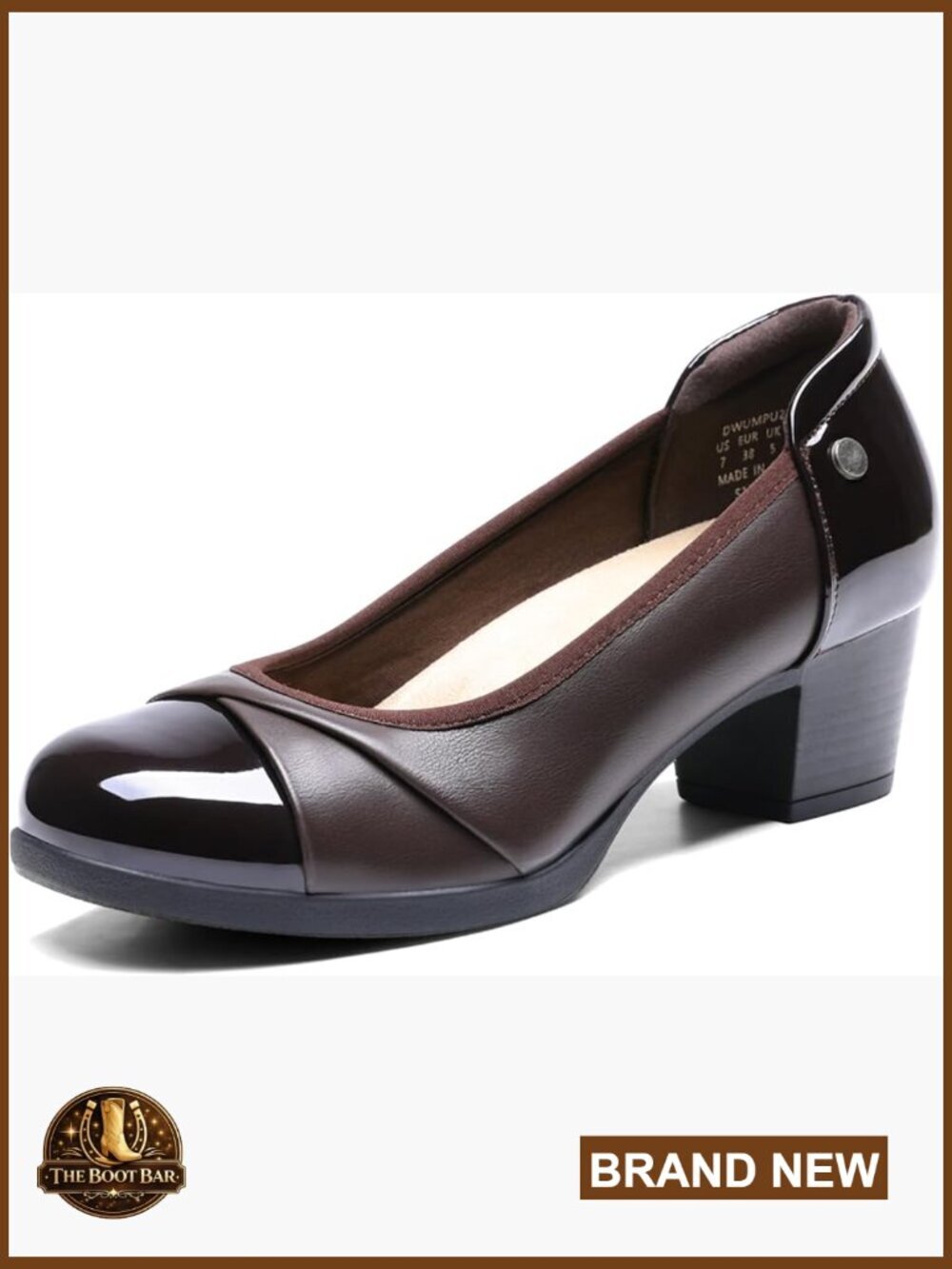 Low Chunky Block Heel Pumps - Comfort Work Heels